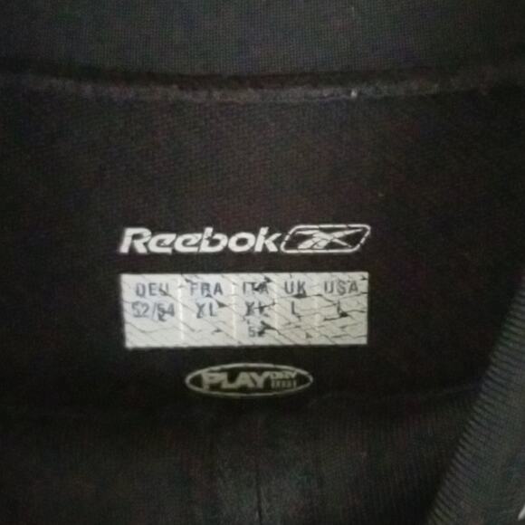 REEBOK Jacket Womens Large 1/4 Zip Running  Sweatshirt Black - Picture 2 of 5